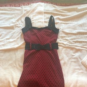Rock A Billy Red Polka Dot Dress